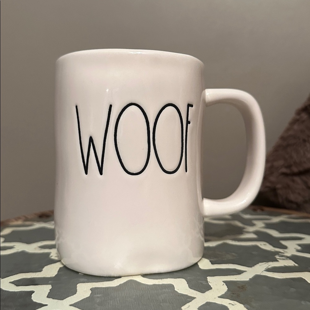 RAE DUNN mug { WOOF }
